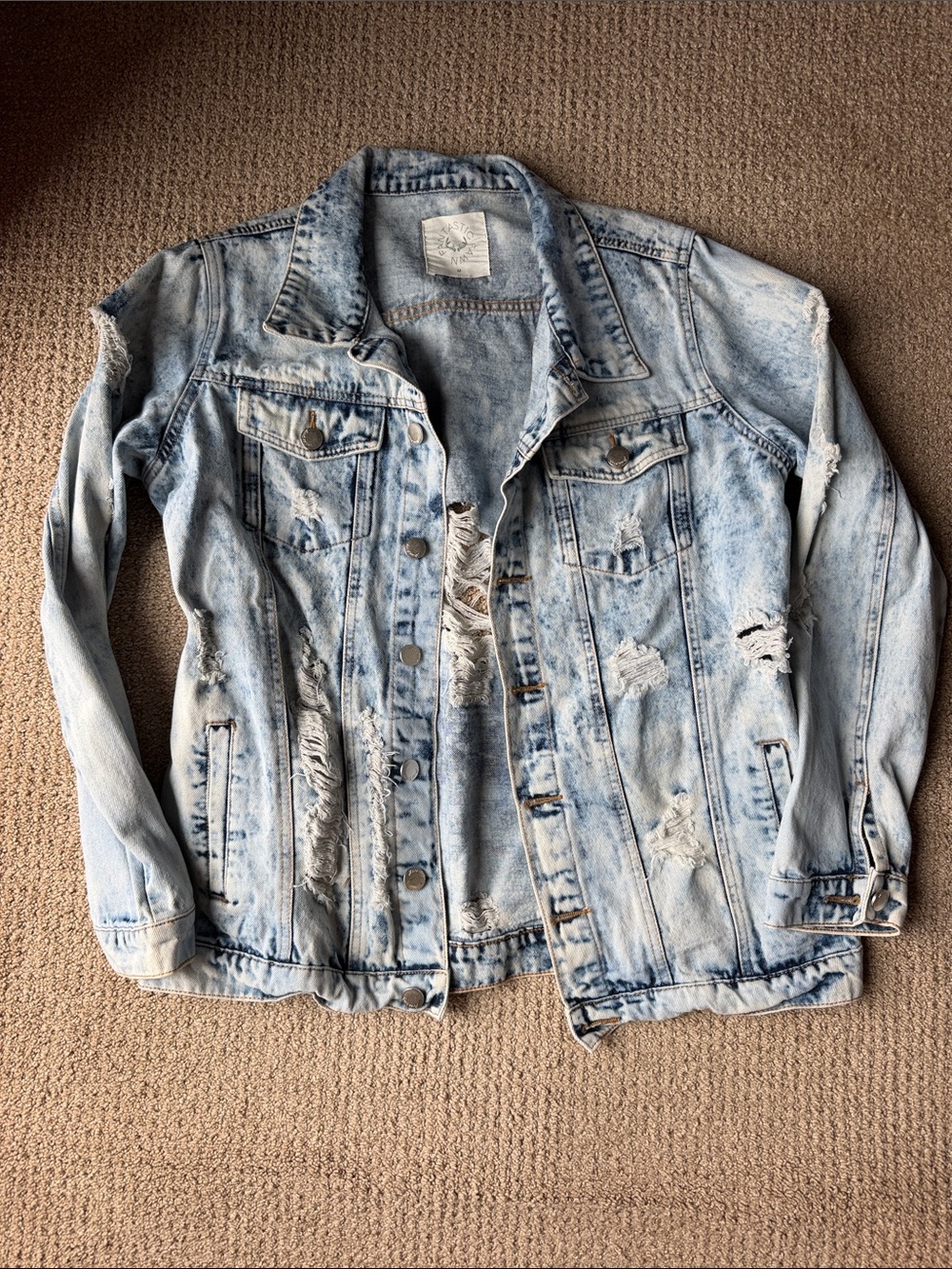 Fantastic Fawn Light Wash Distressed Denim Jacket